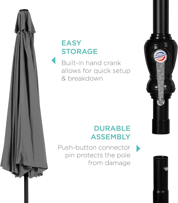 Best Choice Products 10ft Outdoor Patio Umbrella, Outdoor Table Umbrella - Image 6