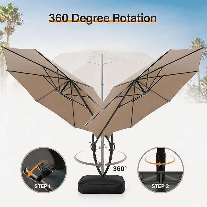 11ft Patio Cantilever Umbrella - Image 2