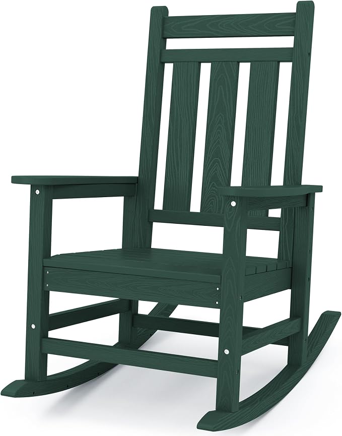 Oversized Outdoor Rocking Chair, HDPE Patio Rockers by KINGYES