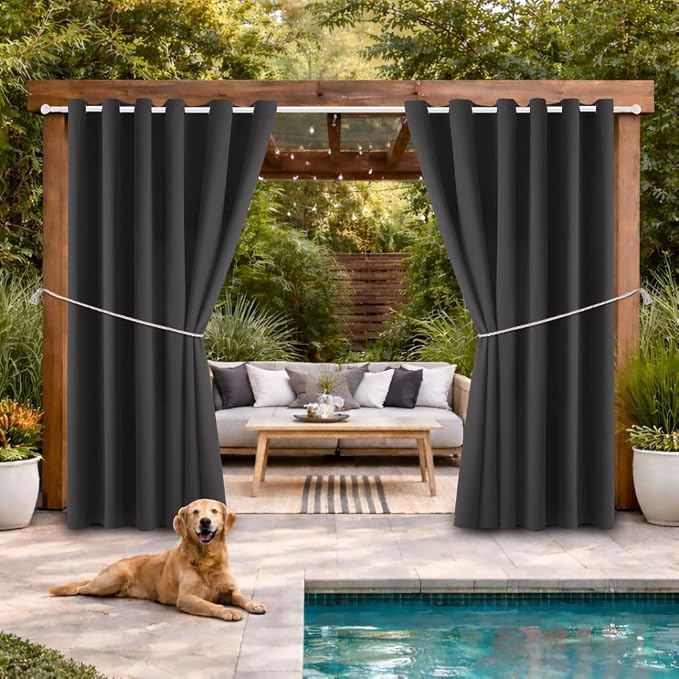 Waterproof Outdoor Curtain W84 x L120 by DivaenCamino