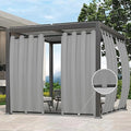 Easy-Going Outdoor Curtains for Patio 2 Panels, 54x84 inch, Light Grey | by Easy-Going