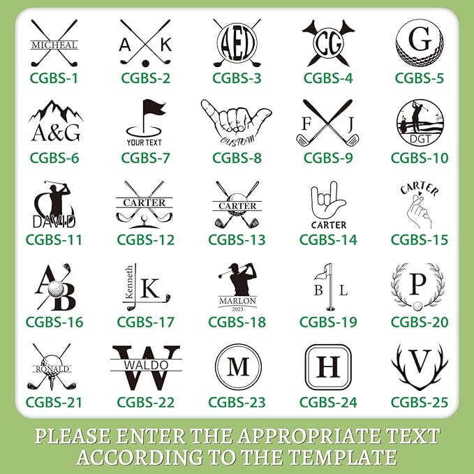 Custom Golf Ball Stamp Marker, Waterproof Golf Ball Marking Gift for Golfer Men & Husband Dad, Golf Ball Personalized Stamp with Monogram Logo Design, Golf Balls Stamp