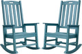 Outdoor Rocking Chairs Set of 2, Oversized Porch Rocker | Weather Resistant by PsilvamGardenFurniture