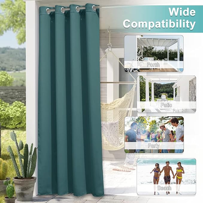 NICETOWN Bedroom Curtain Room Divider, Rustproof Grommet Sunlight Blocking - Image 6