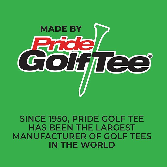 PrideSports PTS Wood Golf Tees | 75 Count, 3-1/4 Inch | #1 Wood Tee on Tour | Best for Drivers & Woods