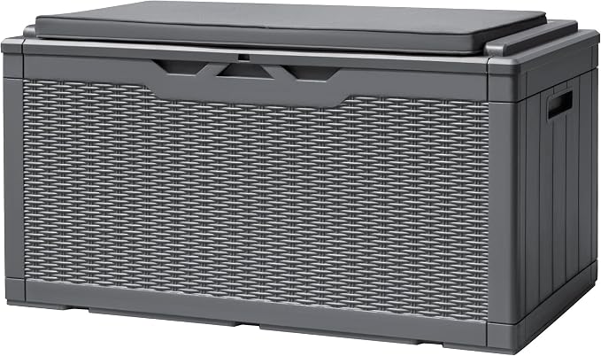 Devoko 100 Gallon Deck Box Waterproof Outdoor Storage Box by DEVOKO