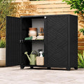 ADDOK Outdoor Storage Cabinet, 60 Gallon Waterproof Resin Patio Storage Cabinet by ADDOK