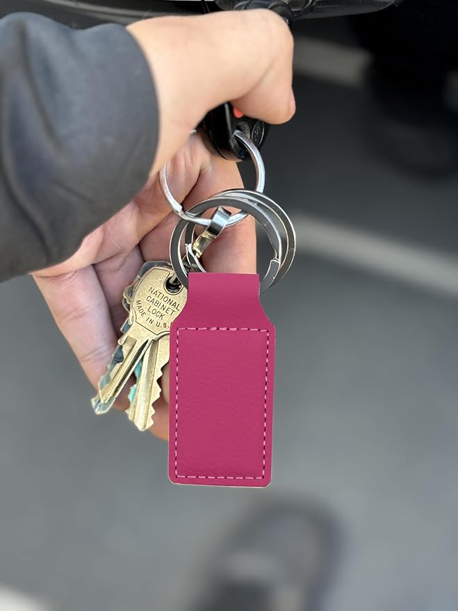 LaserGram Rectangle Keychain, Disc Golf, Personalized Engraving Included
