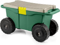 Rolling Garden Cart with Seat by PureGarden