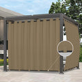 Easy-Going Outdoor Curtains for Patio 1 Panel, 150x84 inch, Khaki | Waterproof by Easy-Going