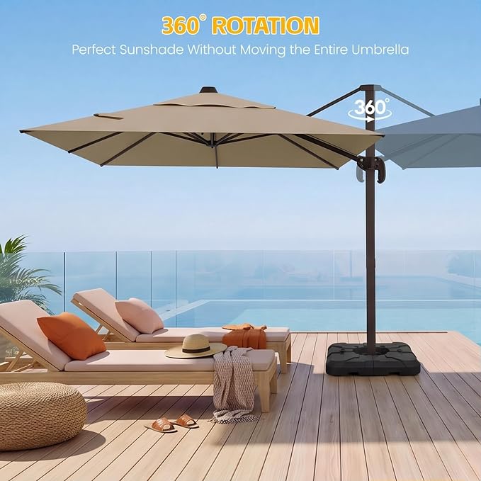 10x10 FT Patio Cantilever Umbrella - Image 4