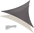 10' x 10' x 10' Triangle Shade Sail, Dark Grey UV Block Canopy | Outdoor sun by SUNLAX