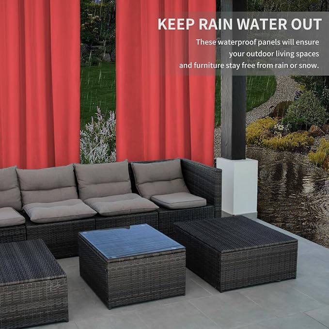 Easy-Going 100% Waterproof Outdoor Curtains 54x120 inch, Gazebo and Pergola 2 - Image 4