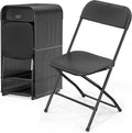 VINGLI 20 Pack Black Plastic Folding Chair, Indoor Outdoor Portable Stackable by VINGLI