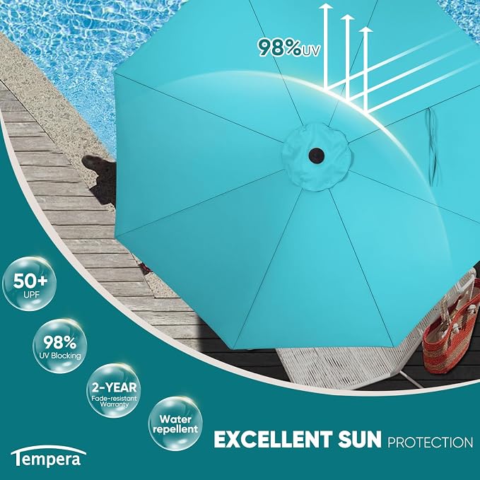 Tempera Patio Market Outdoor Table Umbrella - Image 3