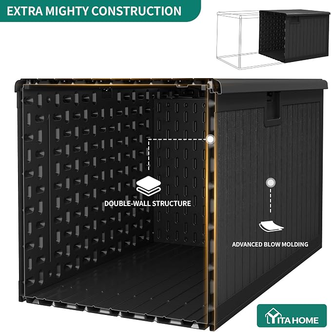 YITAHOME XL 180 Gallon Large Deck Box | Outdoor Storage - Image 2