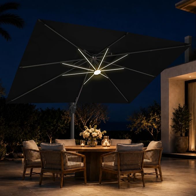 JZAC & QZYD 10x13 FT Cantilever Offset Patio Umbrella - Image 2
