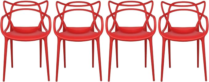 2xhome Modern Dining Chair | Stackable Indoor or Outdoor Entangled Side Chair | by 2xhome