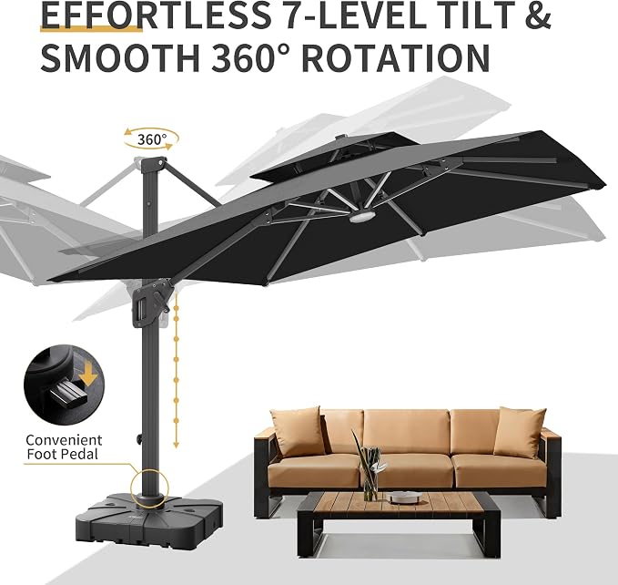 10 X 13 FT Cantilever Patio Umbrella - Image 6