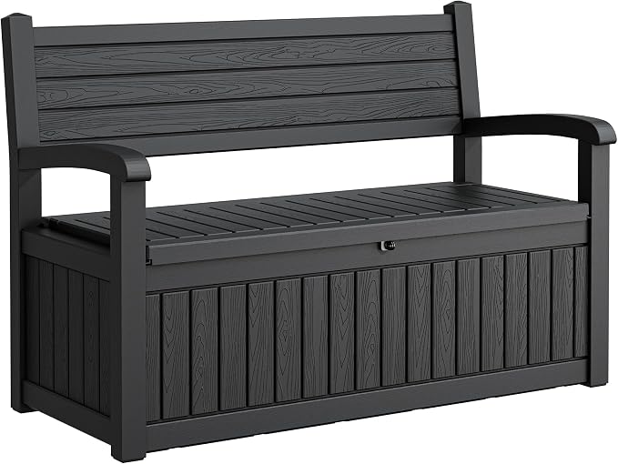 80 Gallon Lockable Deck Bench by WTFGO