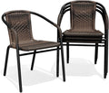 JEAREY Outdoor Patio Rattan Dining Chairs Set of 4, All Weather Stackable by JEAREYOutdoorsCollection