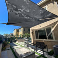 8' x 8' x 8' Triangle Shade Sail Graphite Grey UV Block Canopy | Outdoor sun by SUNLAX