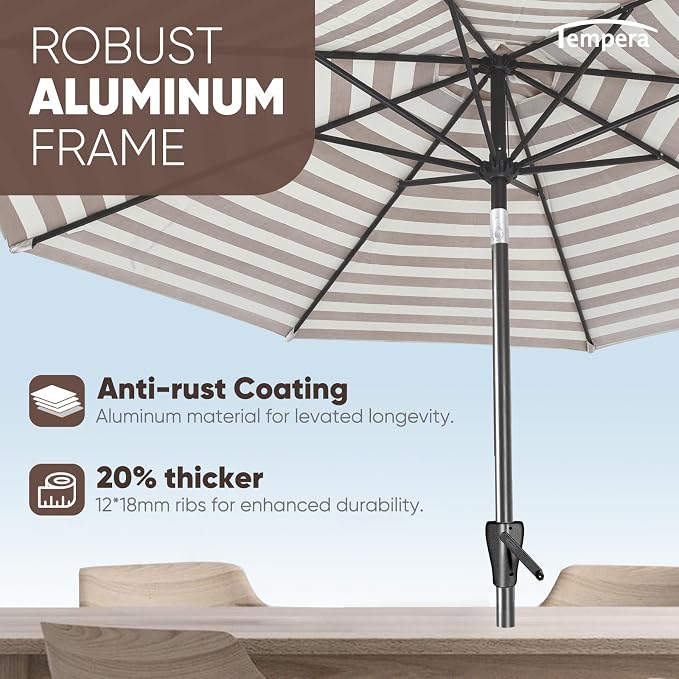 Tempera Patio Market Outdoor Table Umbrella - Image 4
