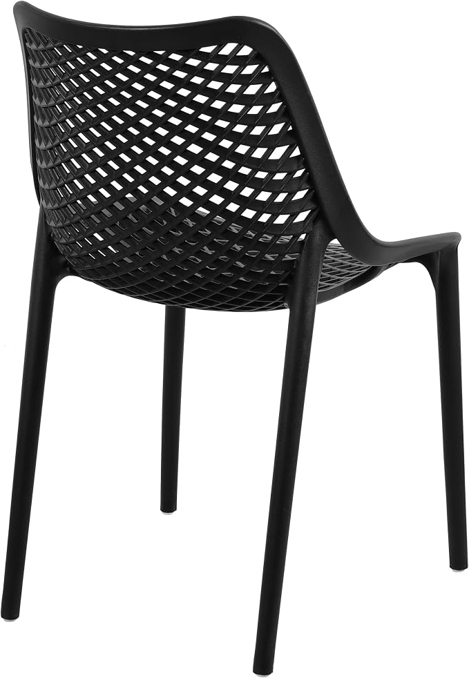 4 Pack Outdoor Patio Chairs, Plastic Dining Chairs, No Assembly, Plastic Chairs - Image 9
