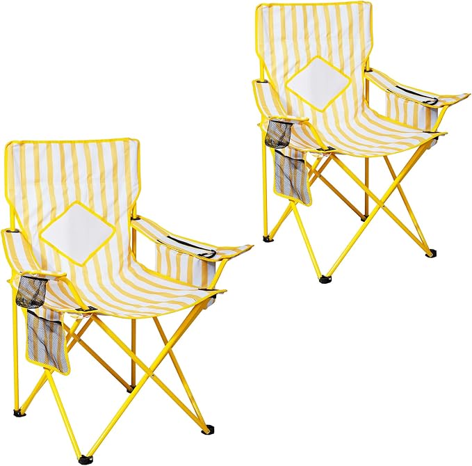 Nazhura 2 Pack Outdoor Camping Chairs Folding/Foldable/Portable by NazhuraGoodCompanionAtHome