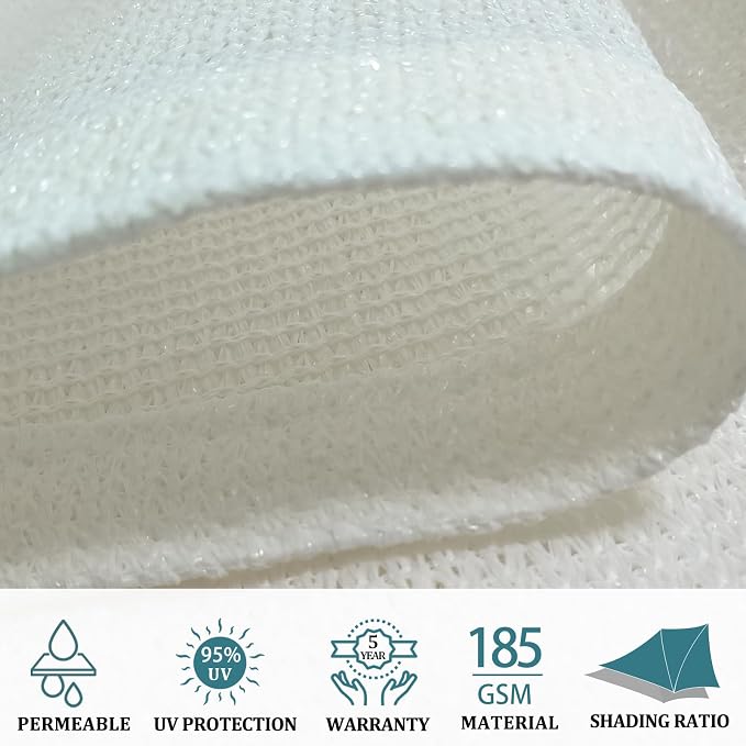 Shade&Beyond Custom Sun Shade Sail 9'x11'x14.2' Triangle Sun Sail Shades Patio - Image 3