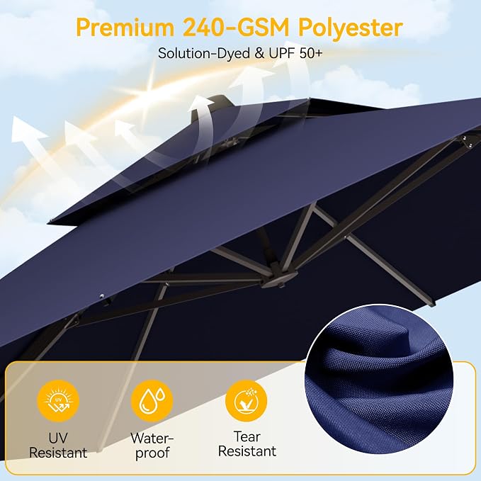 10x13 FT Patio Cantilever Umbrella - Image 4