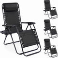 NEWBULIG Zero Gravity Chairs Set of 4, Folding Lounge Recliner Chair | Portable by NEWBULIG