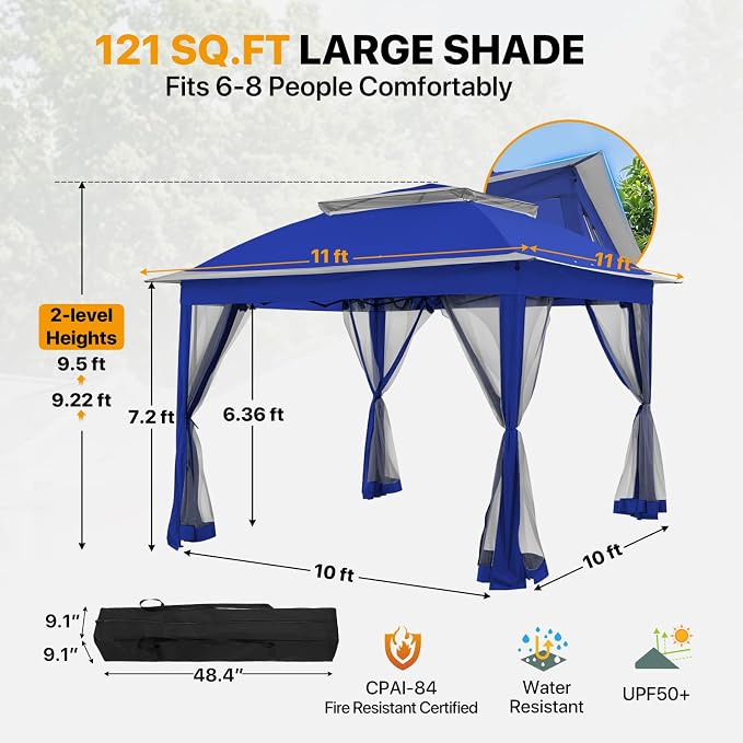 COOS BAY 11x11 Pop Up Gazebo - Image 3