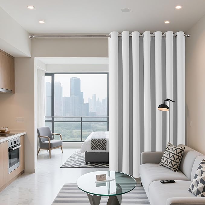 Joydeco Blackout Patio Sliding Door Curtains, Privacy Room Divider Curtains | - Image 2
