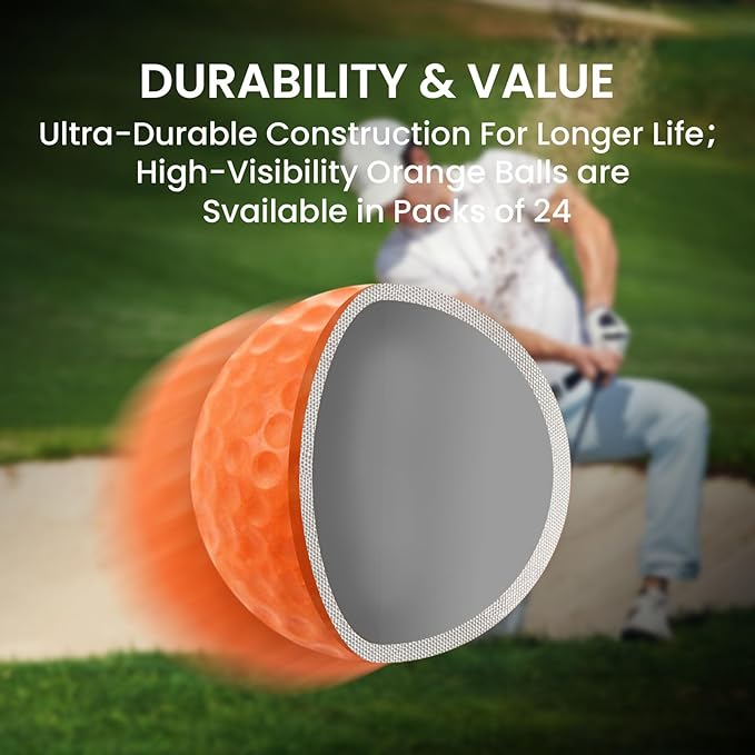 Amy Sport Practice Golf Balls Foam More Weight Value 16/32 Pack, High Density Real Feel 1/3 Distance of Regulation Golf Ball, Soft Durable for Backyard Indoor Outdoor Training