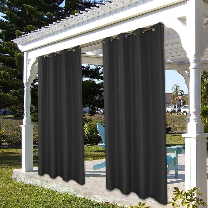 BONZER Outdoor Curtains for Patio Waterproof Thick Privacy | Grommet Light - Image 7