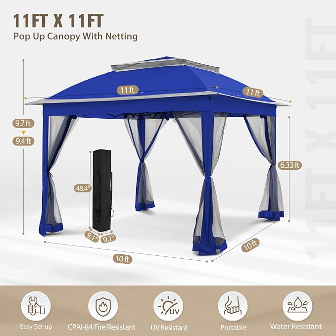 COOS BAY 11x11 Pop Up Gazebo - Image 3