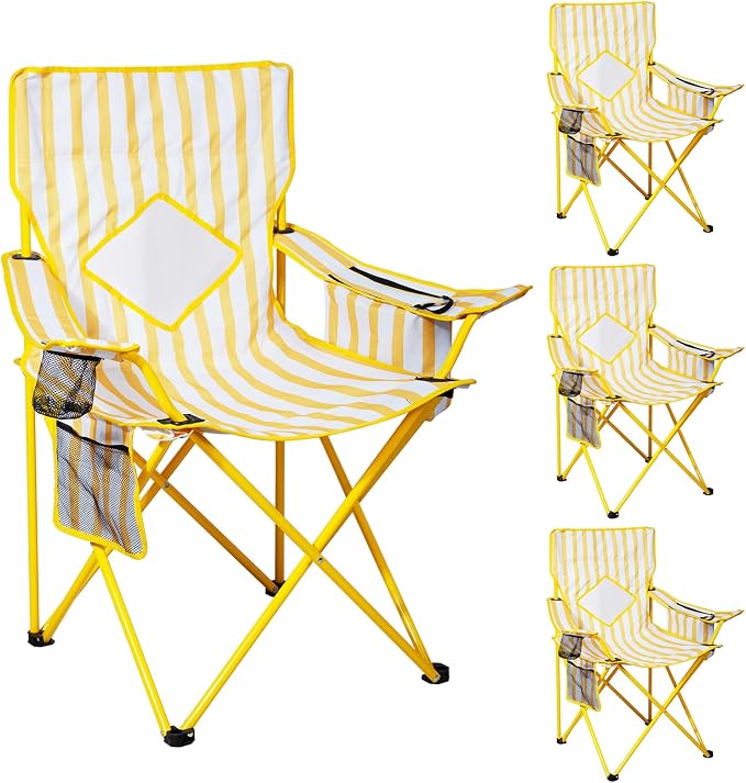 Nazhura 4 Pack Outdoor Camping Chairs Folding/Foldable/Portable by NazhuraGoodCompanionAtHome