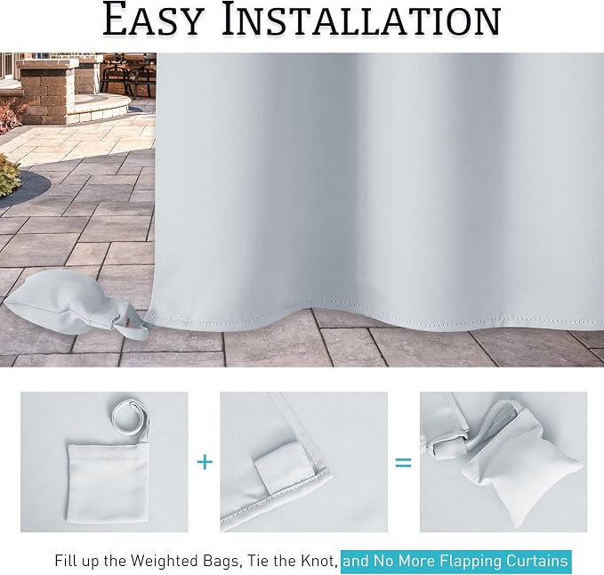 RYB HOME Extra Wide Outdoor Curtains - Image 4
