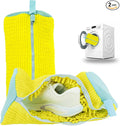 2PCS Shoes Washing Machine Bags, Laundry Shoe Bag for Washer and Dryer, Reusable and Durable Zipper Sneaker Shoe Washing Bag, Tennis Shoes Cleaning Bag for All Shoe Types (Yellow)
