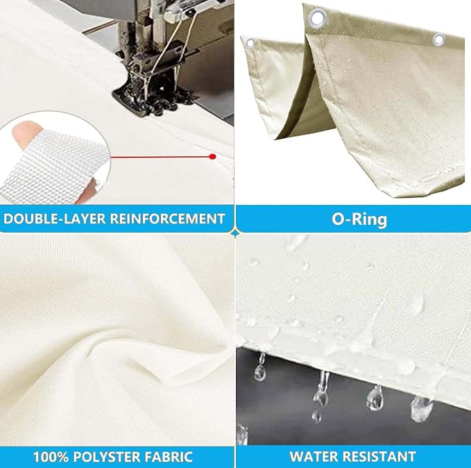 Retractable Wave Sun Shade Sail Waterproof 15' x 16' Sun Shade - Image 3