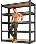 78''H Storage Shelves, Wood Garage Shelving, Adjustable Heavy Duty Shelving Unit by KORVENA