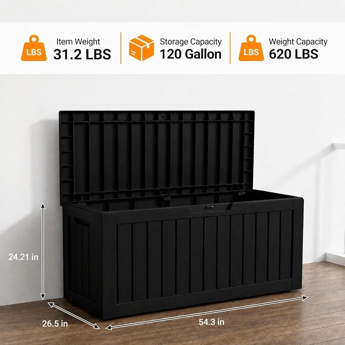 120 Gallon Resin Deck Box, Package Delivery Box - Image 2