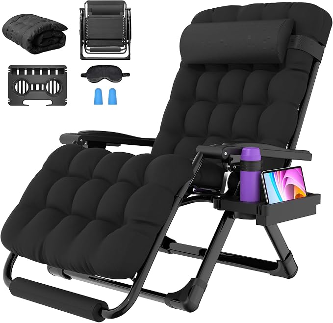 Suteck Oversized Zero Gravity Chair, 500LBS 33In XXL Outdoor Recliner Chairs | by Suteck