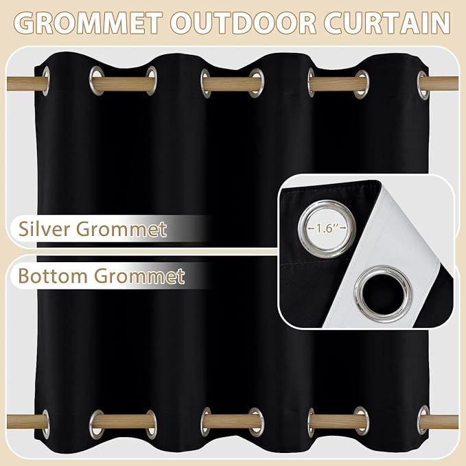 HDCAXKJ Waterproof Outdoor Curtains - Image 3