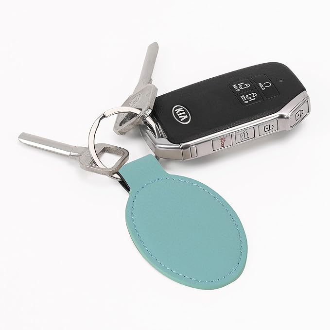 LaserGram Oval Keychain, Golfer Golfing, Personalized Engraving Included (Teal)