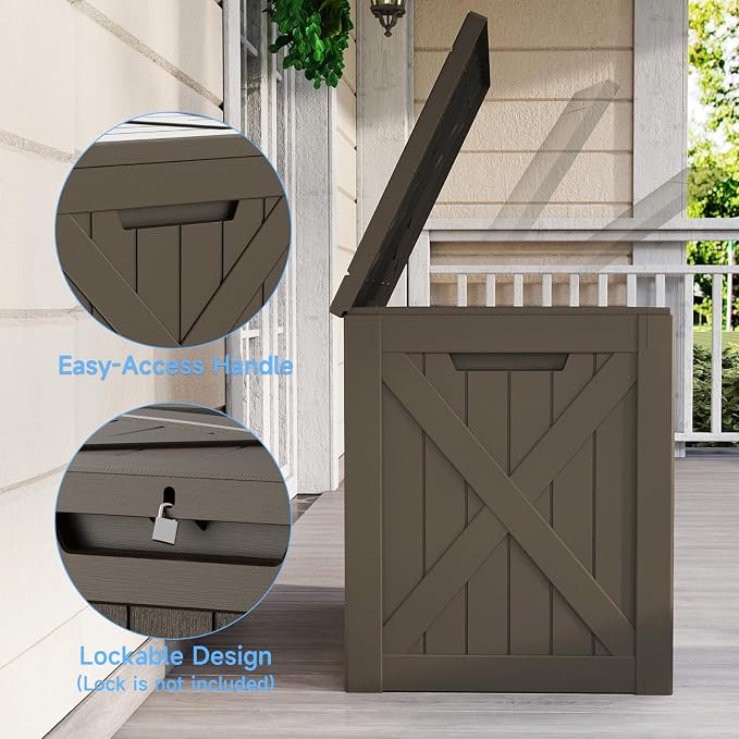 40 Gal Waterproof Outdoor Storage Box Weatherproof Deck Box | Lockable storage - Image 4