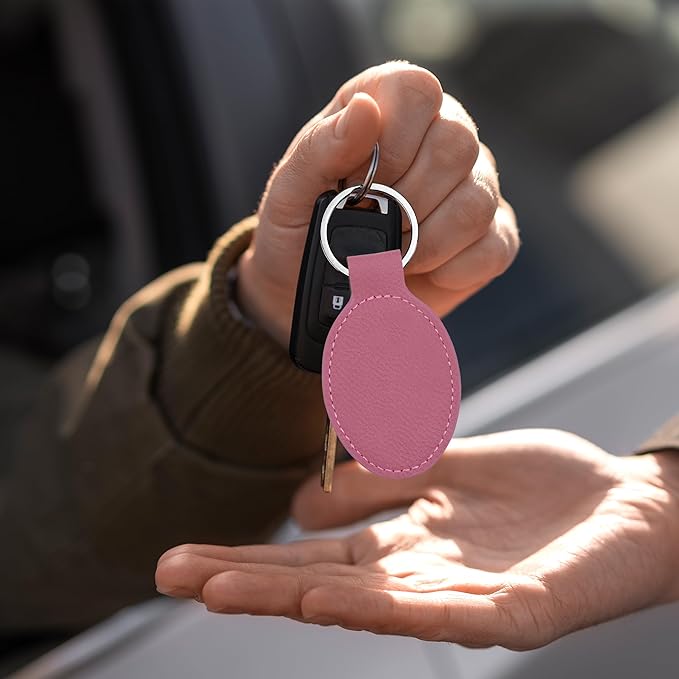 LaserGram Oval Keychain, Sunflowers, Personalized Engraving Included