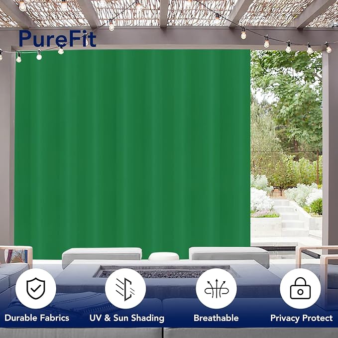 PureFit Outdoor Curtains for Patio Waterproof Weatherproof Outside Curtains | - Image 3