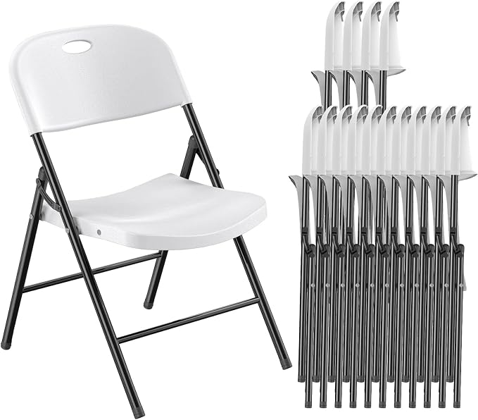Nazhura 350 Weight Limit Heavy Duty Plastic Folding Chair by NazhuraGoodCompanionAtHome